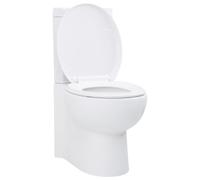 vidaXL WC Toilette in Ceramica Bagno Bianco Soft Close Sanitari Vaso Scarico