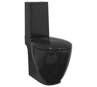 vidaXL WC Toilette in Ceramica da Bagno Nero Soft Close con Scarico Sanitari