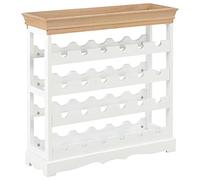 vidaXL Mobile Portavini Design Elegante Senza Tempo Spazioso Funzionale Resistente Solido Cantinetta Portabottiglie MobileBianco in MDF