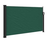 vidaXL Tenda da Sole Laterale Retrattile Verde Scuro 120x500 cm, Schermo Privacy da Giardino, Schermo Privacy da Balcone, Tenda da Sole