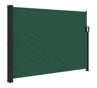 vidaXL Tenda da Sole Laterale Retrattile Verde Scuro 140x300 cm, Schermo Privacy da Giardino, Schermo Privacy da Balcone, Tenda da Sole