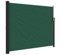 vidaXL Tenda da Sole Laterale Retrattile Verde Scuro 160x300 cm