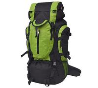 vidaXL Zaino da Escursioni XXL 75 L Nero e Verde