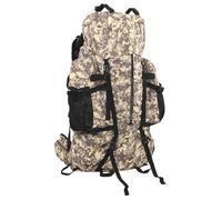 vidaXL Zaino da Trekking Cammello Mimetico 60 L in Tessuto Oxford, Zaino da Campeggio, Zaino Leggero, Zaino, Zaino da Esterno, Borsa da Trekking