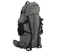 vidaXL Zaino da Trekking Grigio 60 L in Tessuto Oxford, Zaino da Campeggio, Zaino Leggero, Zaino, Zaino da Esterno, Borsa da Trekking