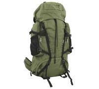 vidaXL Zaino da Trekking Verde Militare 60 L in Tessuto Oxford, zaino da campeggio, zaino leggero, zaino, zaino da esterno, borsa da trekking