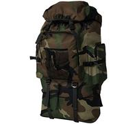 vidaXL Zaino Stile Militare 65 L Idrorepellente Mimetico per Campeggio, Gite e Viaggio