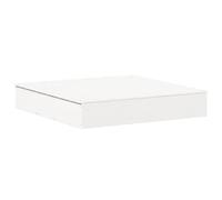 vidaXL Sabbiera con Copertura Bianca 111x111x19,5 cm Massello di Pino