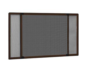 vidaXL Zanzariera Allungabile per Finestre Marrone (100-193) x75 cm