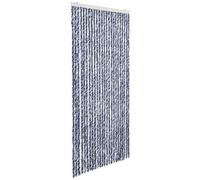 Zanzariera Blu Bianco e Argento 100x220 cm Ciniglia