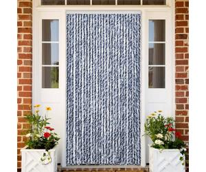 vidaXL Zanzariera Blu e Bianco 118x220 cm Ciniglia