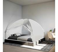 vidaXL Zanzariera Mongolia con Porte 220 Rete Bianco 200x180x135 cm
