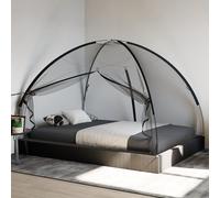 vidaXL Zanzariera Mongolia con Porte 220 Rete Nera 200x150x140 cm