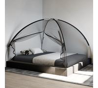 vidaXL Zanzariera Mongolia con Porte 220 Rete Nera 200x180x135 cm