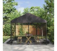 vidaXL Zanzariera per gazebo, 220 mesh 220 mesh nera, 4,5 x 3 x 2 m, moderna copertura per casetta da giardino, ombrello esterno, barriera per insetti, rete di protezione, protezione dagli insetti