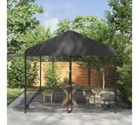 vidaXL Zanzariera per gazebo, 220 mesh 220 mesh nera, 6 x 3 x 2 m, moderna copertura per casetta da giardino, schermo esterno, barriera per insetti, rete di protezione, protezione dagli insetti