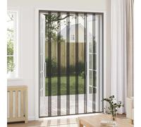 vidaXL Zanzariera per porta con tenda in rete Nero 160 x 240 cm