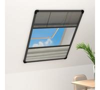 vidaXL Zanzariera Plissettata Finestra Alluminio 80x120 cm con Tendina