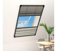 vidaXL Zanzariera Plissettata Finestra Alluminio 80x160 cm con Tendina