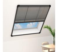 vidaXL Zanzariera Plissettata Finestre Alluminio Antracite 120x120 cm