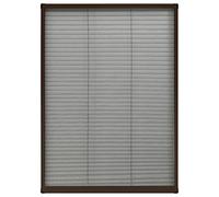 vidaXL Zanzariera Plissettata Finestre in Alluminio Marrone 80x120 cm