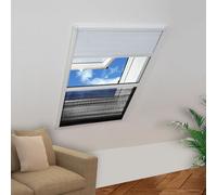 vidaXL Zanzariera Plissettata in Alluminio 80x120 cm con Tendina