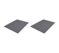 vidaXL Zerbini in PVC 2 pz Grigio 90x60 cm