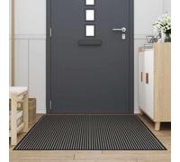 vidaXL Zerbino a Strisce Nere e Grigie 115x200 cm