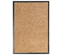 vidaXL Zerbino Lavabile Crema Tappeto Stuoino Ingresso Tappetino Entrata Esterno Complementi Arredo Passatoia Moquette Tessili Casa 40x60 cm
