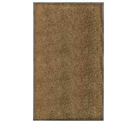 vidaXL Zerbino Lavabile Moquette Tappetino Entrata Esterno Complementi Arredo Tessili Casa Tappeto Stuoino Ingresso Passatoia Marrone 90x150 cm