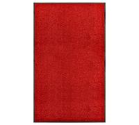 vidaXL Zerbino Lavabile Moquette Tappetino Entrata Esterno Complementi Arredo Tessili Casa Tappeto Stuoino Ingresso Passatoia Rosso 90x150 cm