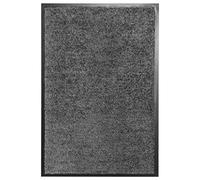 vidaXL Zerbino Lavabile Tappeto Stuoino Ingresso Tappetino Entrata Esterno Complementi Arredo Passatoia Moquette Tessili Casa Antracite 40x60 cm