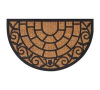 vidaXL Zerbino Mezzo Rotondo 45x75 cm in Gomma e Fibra di Cocco