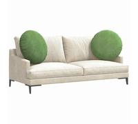 vidaXL Cuscini per Seduta 2 PCS Verde Chiaro Ø 40 x 13 cm Velluto, Cuscino per Soggiorno, Rotondo in Velluto, copertine Rimovibili, Stile Moderno, Cuscino Decorativo