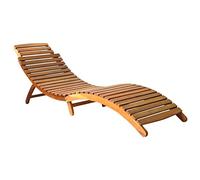 vidaXL Lettino Prendisole Rustico Pieghevole Robusto Elegante Ergonomico Sedia a Sdraio Relax Spiaggia Giardino Marrone Legno Massello Acacia
