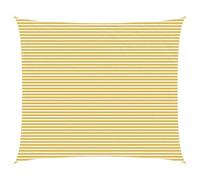 vidaXL Telo Ombra Giallo e Bianco 6 x 7 m HDPE, Tenda moderna per giardino e terrazza, copertura sole, ombre, protezione UV, canopee per balconi