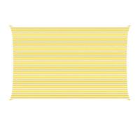 vidaXL Vela da ombra solare Giallo e Bianco 8 x 5 m, Tenda da esterno, resistente ai raggi UV, copertura rettangolare in poliestere, modernissima per terrazzi