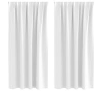 vidaXL Tende Blackout con Anelli 2 pz Bianco brillante 175 x 140 cm