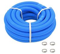 vidaXL Tubo Flessibile Piscina con Morsetti Blu 38 mm 12m Attrezzo Aspirazione