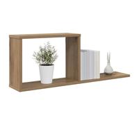 vidaXL Zwevende schappen 2 st Artisanaal eiken 80 x 15 x 30 cm