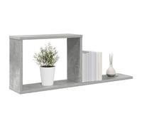 vidaXL Zwevende schappen 2 st Betongrijs 80 x 15 x 30 cm Bewerkt hout