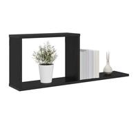 vidaXL Scaffali flottanti Rovere Nero 80 x 15 x 30 cm, Soggiorno moderno, mensole sospese, appese al muro, decorazione casa, design funzionale, soluzioni eleganti per lo stoccaggio