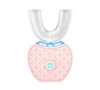 VIDECOR Spazzolino Elettrico a Forma di U, Spazzolino con Testina in Silicone per La Pulizia dello Sbiancamento dei Denti, Spazzolino per L'igiene Orale per Adulti,A