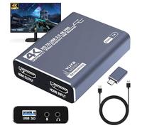 Video Capture Card 4K HDMI a USB 3.0, 1080P 60Hz Audio Video Capture Card, Game Capture Card High Speed 4K HDMI Loop-Out, Scheda di registrazione video per PS4/PC/OBS/Fotocamera/Streaming/Teaching