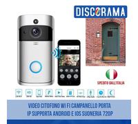 VIDEO CITOFONO WI FI CAMPANELLO PORTA IP SUPPORTA ANDROID E IOS SUONERIA 720P