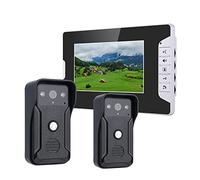 Video Doorbell, Videocitofono con monitor a colori da 7 pollici Kit citofono campanello Visione notturna a 2 telecamere 1 monitor con telecamera impermeabile