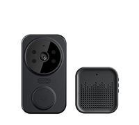 Video Doorbell, Videocitofono visivo Campanello citofono bidirezionale di sicurezza Home Monitor Campanello visivo intelligente Visione notturna a infrarossi(Noir)