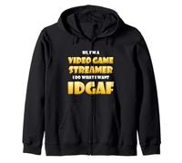 Video Game Streamer IDGAF Costume Gaming IRL Streaming Games Felpa con Cappuccio