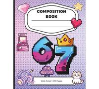 Video Game Wide Ruled Notebook with Colored Lines for Kids: 120 Pages • 7.5 x 9.25 • Handwriting Practice Composition Notebook • Easy-to-See Writing Lines for School, Homeschool & Young Gamers