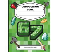 Video Game Wide Ruled Notebook with Colored Lines for Kids: 120 Pages • 7.5 x 9.25 • Handwriting Practice Composition Notebook • Easy-to-See Writing Lines for School, Homeschool & Young Gamers